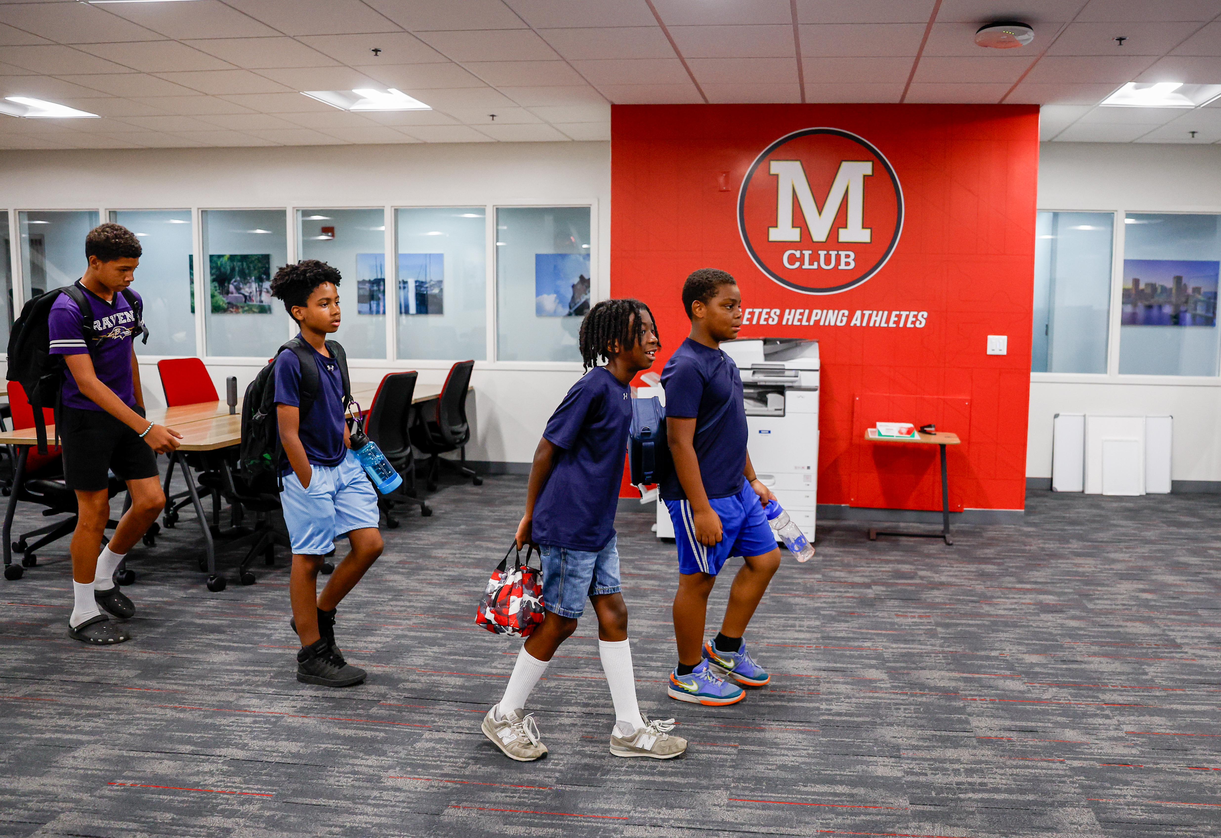 Maryland Football NIL on Campus at Gossett Hall / JHH in College Park, MD on Friday, Jul. 26, 2024. 
Ashley Ray/Maryland Terrapins