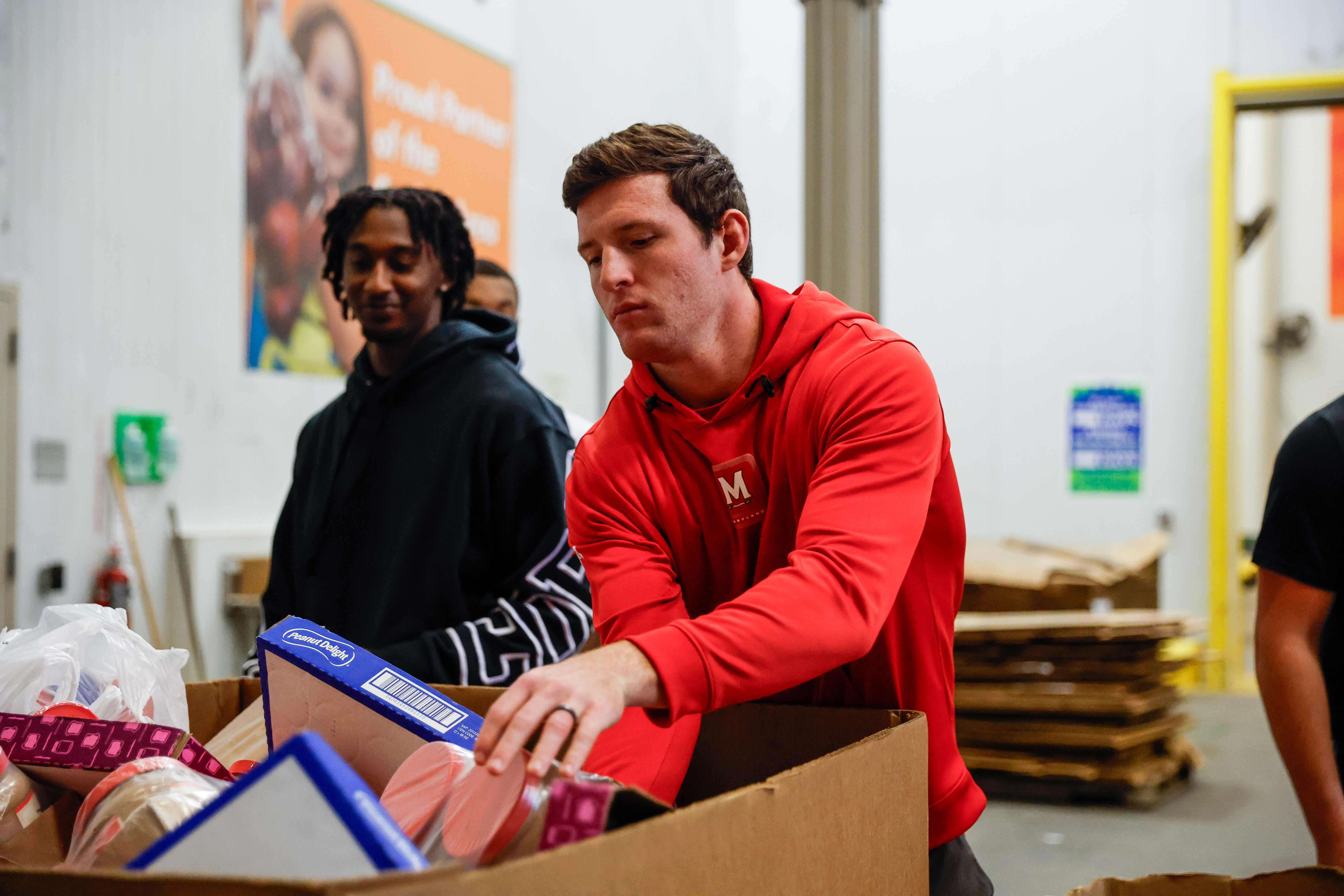 Maryland Football & Women's Basketball Food Bank NIL Event at Capital Area Food Bank in Washington DC,  on Friday, Oct. 4, 2024. Ashley Ray/Maryland Terrapins