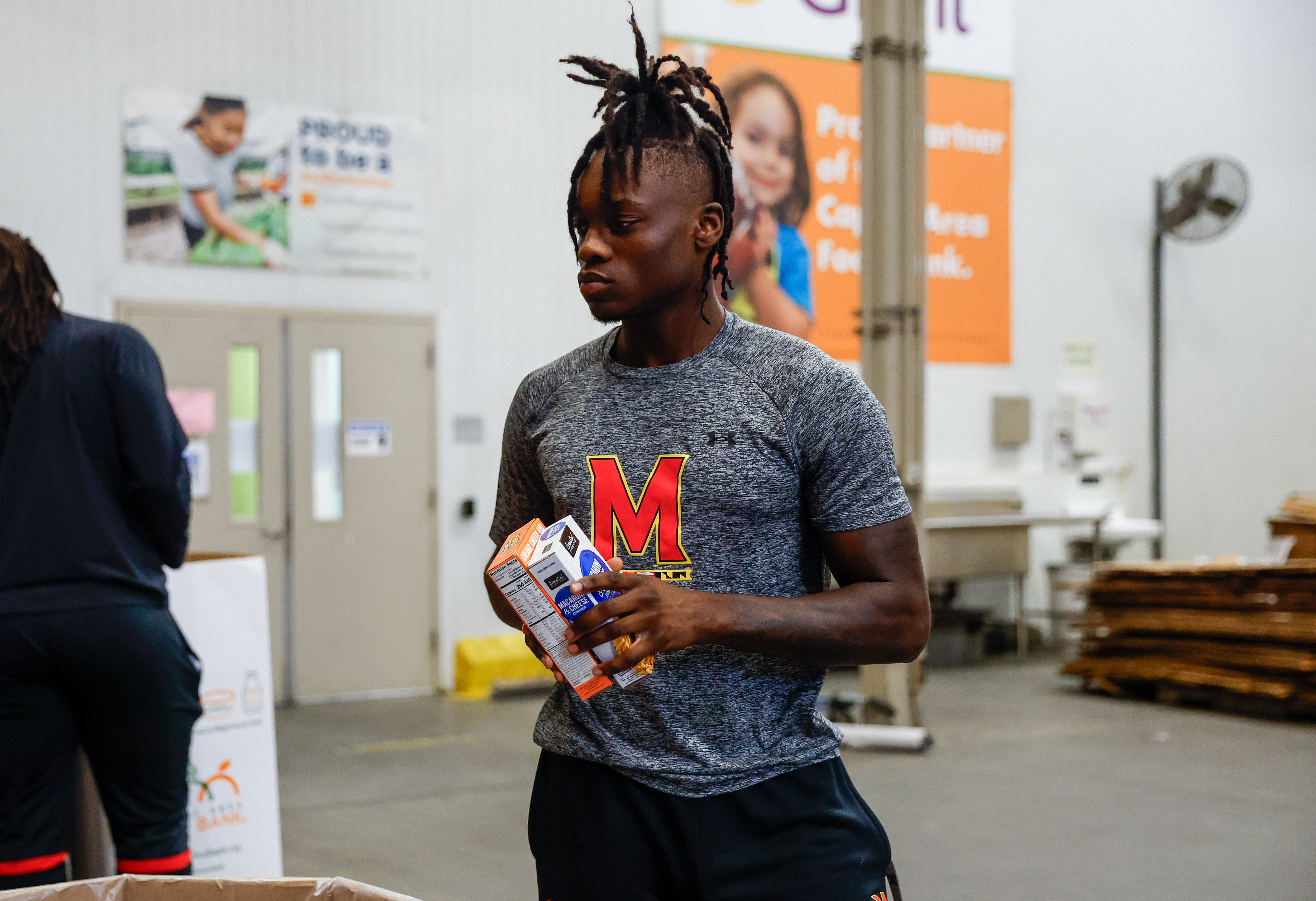 Maryland Football & Women's Basketball Food Bank NIL Event at Capital Area Food Bank in Washington DC,  on Friday, Oct. 4, 2024. Ashley Ray/Maryland Terrapins