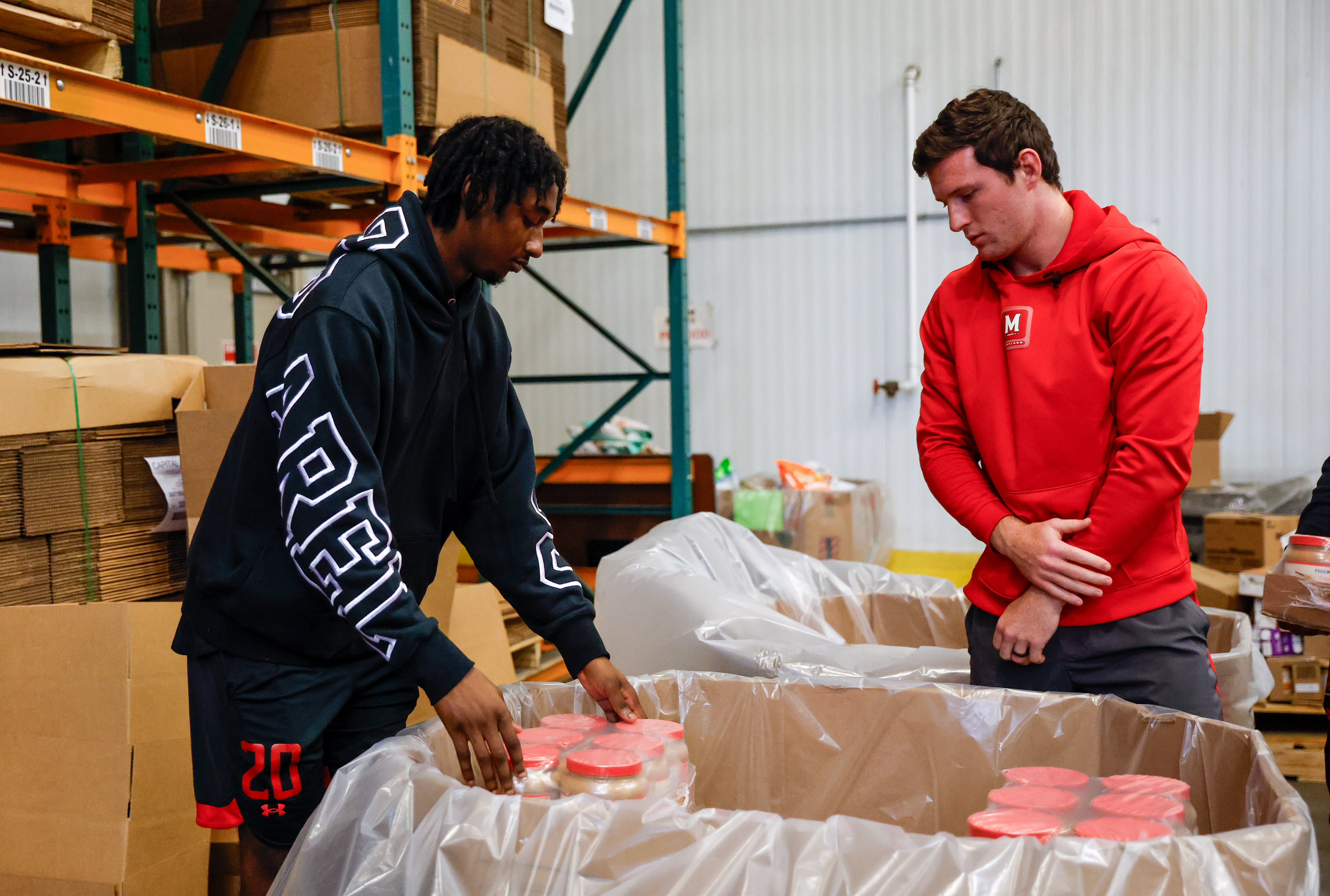 Maryland Football & Women's Basketball Food Bank NIL Event at Capital Area Food Bank in Washington DC,  on Friday, Oct. 4, 2024. Ashley Ray/Maryland Terrapins