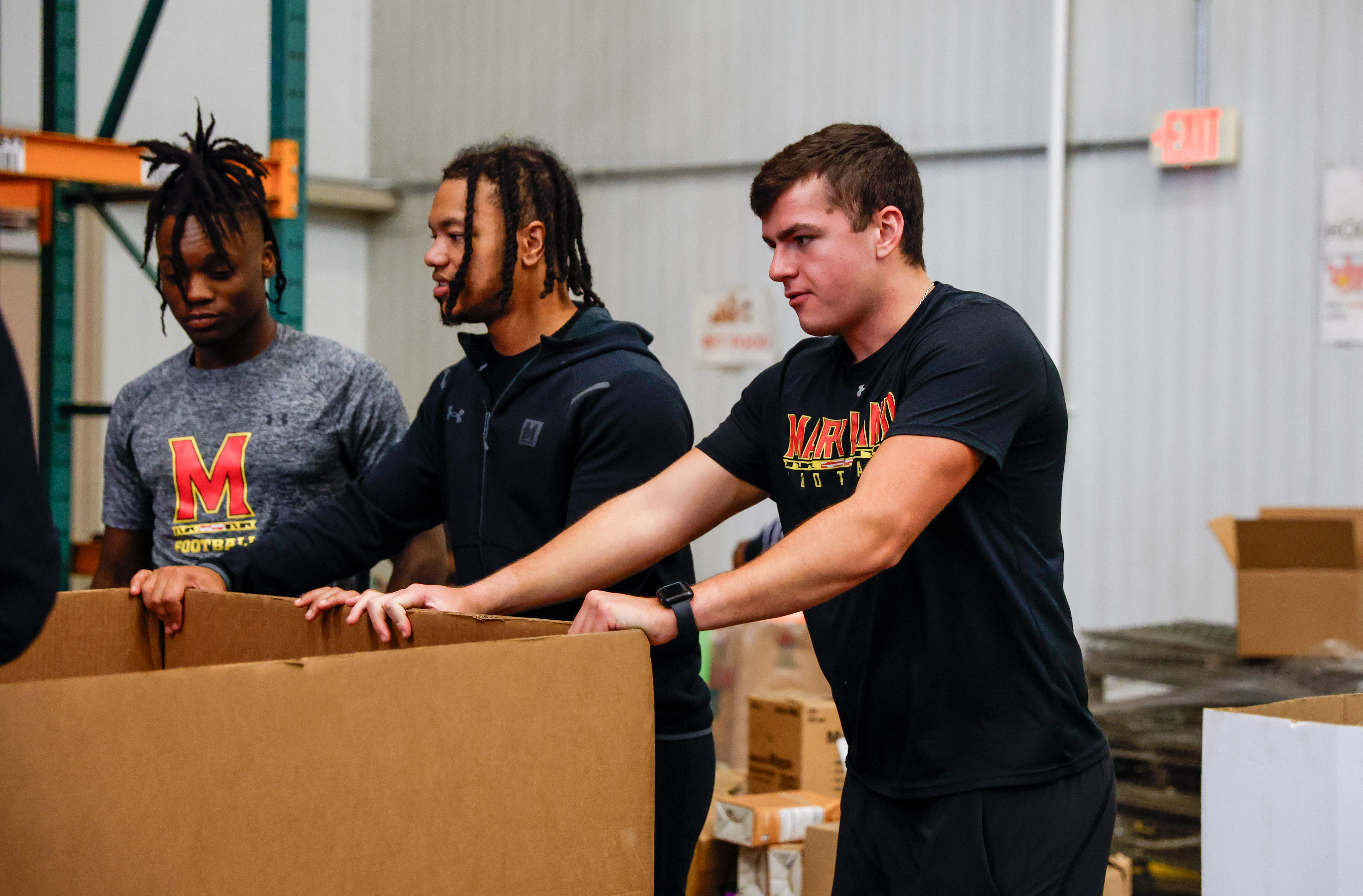 Maryland Football & Women's Basketball Food Bank NIL Event at Capital Area Food Bank in Washington DC,  on Friday, Oct. 4, 2024. Ashley Ray/Maryland Terrapins