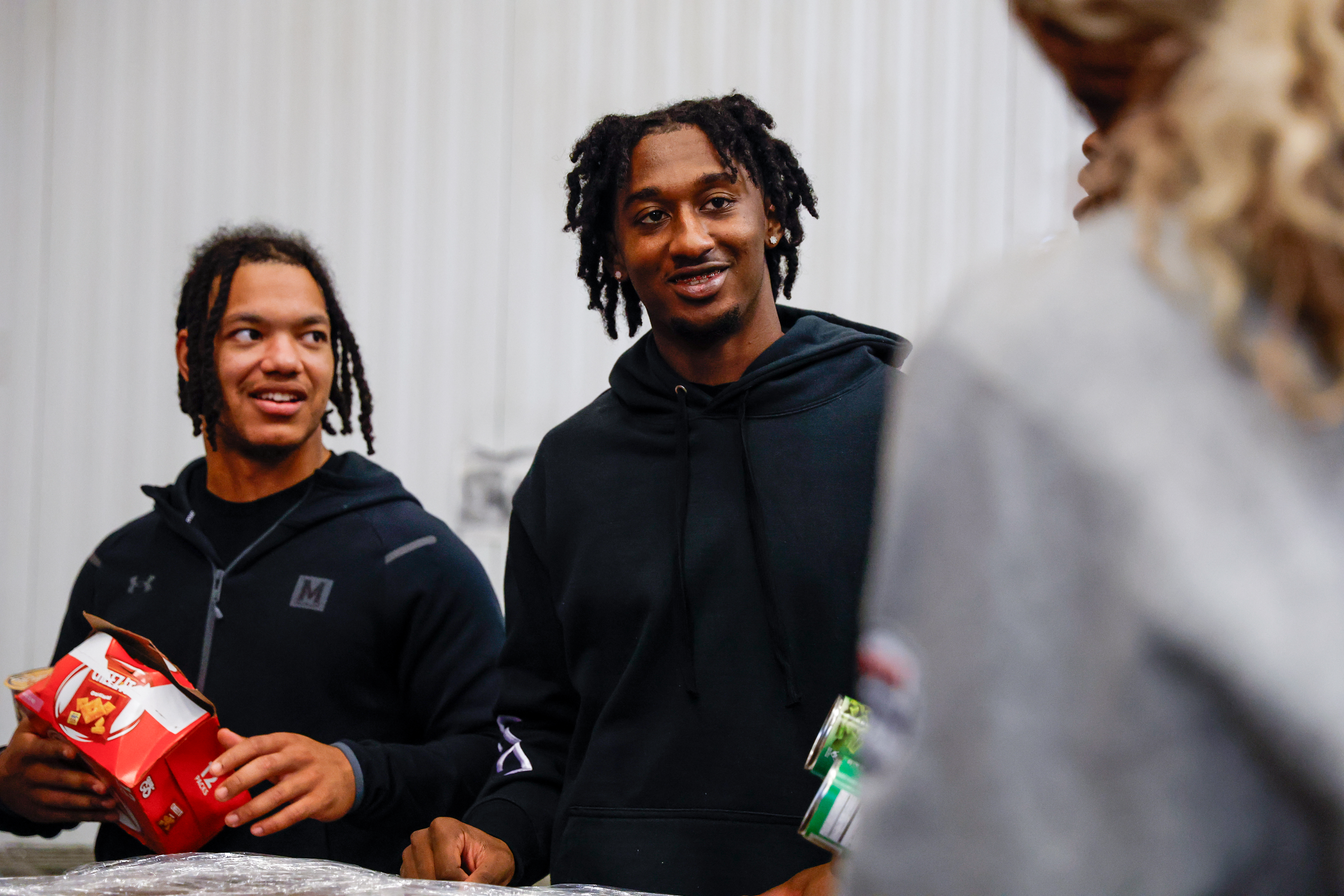 Maryland Football & Women's Basketball Food Bank NIL Event at Capital Area Food Bank in Washington DC,  on Friday, Oct. 4, 2024. Ashley Ray/Maryland Terrapins